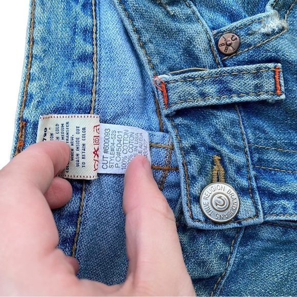 Vintage True Religion Embroidered Jeans Size 30 BOBBY ‘Tree Fairy’ - Picture 5 of 12